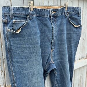 DULUTH Trading Flex Ballroom Jeans Men’s 48 x 32 Relaxed Fit Classic Blue Denim